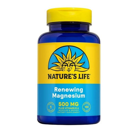 Nature's Life, Renewing Magnesium, 500 Mg, 100 Veg Caps Nature's Life