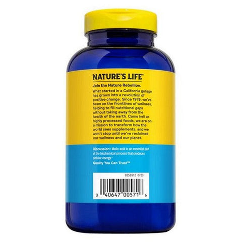 Nature's Life, Malic Acid, 800 Mg, 250 Caps Nature's Life