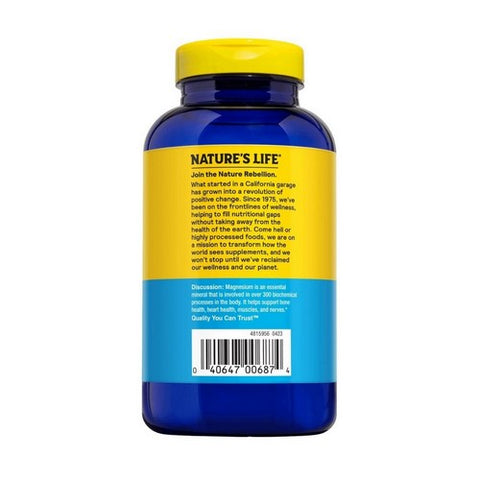 Nature's Life, Magnesium Malate, 1300 mg, 250 tabs Nature's Life