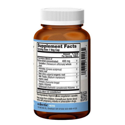Eclectic Herb, Liver Support, 400 Mg, 45 Veg Caps Eclectic Herb