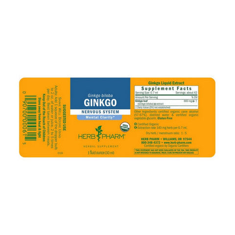 Herb Pharm, Ginkgo, 1 Oz