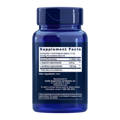 Life Extension, Arginine Ornithine Powder, 150 gms Life Extension