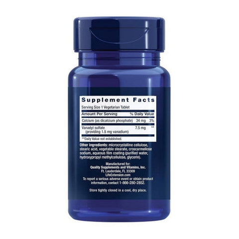 Life Extension, Vanadyl Sulfate, 7.5 mg, 100 tabs