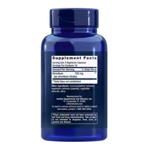 Life Extension, Strontium Caps, 750 mg, 90 Vegetarian Capsules Life Extension