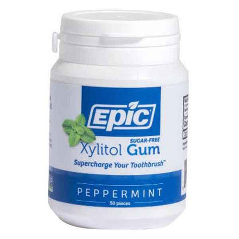 Epic Dental, Xylitol Gum Sugar-Free Peppermint, Peppermint 50 ct Epic Dental