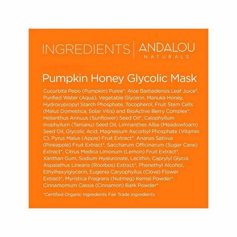 Andalou Naturals, Glycolic Mask, Pumpkin Honey 1.7 oz