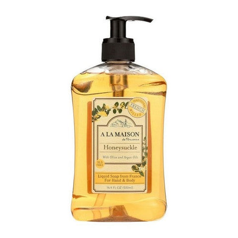 A La Maison, Liquid Soap For Hand And Body Honeysuckle, Honey Suckle, 16.9 Oz