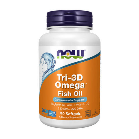 Now Foods, Tri-3D Omega Fish Oil, 90 Softgels Now Foods