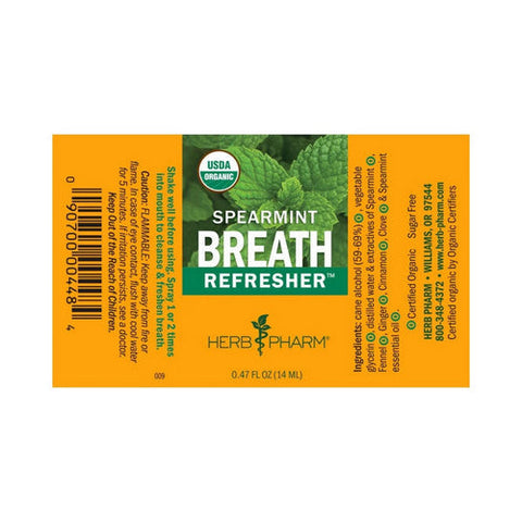 Herb Pharm, Breath Refresher Spearmint, 0.47 Oz Herb Pharm