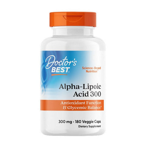 Doctors Best, Alpha-Lipoic Acid, 300 mg, 180 Veggie Caps Doctors Best