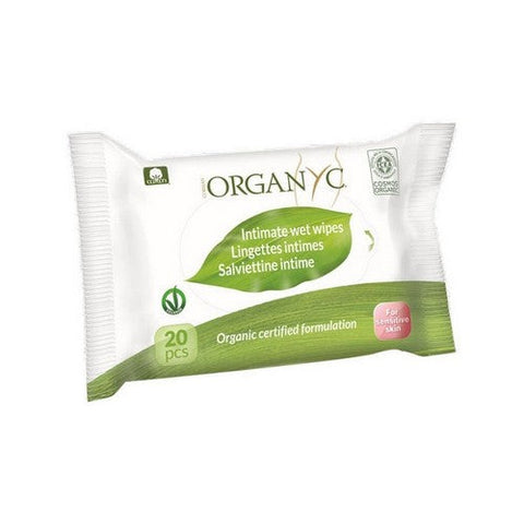 Organyc, Intimate Hygeine Wet Wipes, 20 ct Organyc