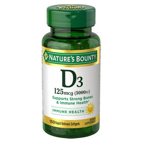 Nature's Bounty, Maximum Strength D3, 5000IU, 150 Count Nature's Bounty