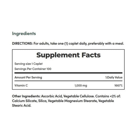 Nature's Bounty, Vitamin C, 1000 mg, 100 tabs