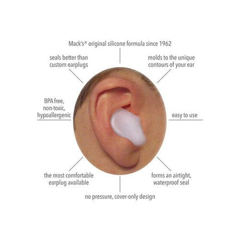 Mack's, Pillow Soft Silicone Putty Earplugs, 2 Pair