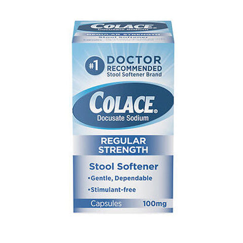 Colace, Docusate Sodium Stool Softener Laxative Capsules, 100 mg, 60 Caps Colace