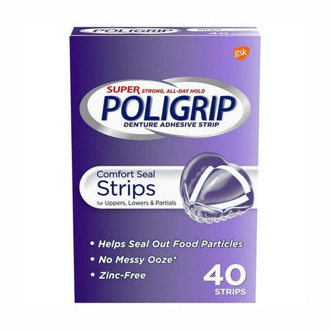 Super Poligrip, Comfort Seal Strips, 40 each