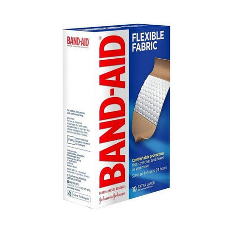 Band-Aid, Flexible Fabric Adhesive Bandages Extra Large, 10 Count Band-Aid