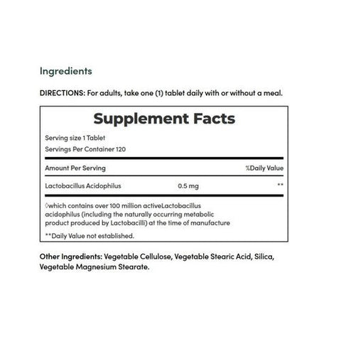 Nature's Bounty, Acidophilus Probiotic, 120 Tabs Nature's Bounty