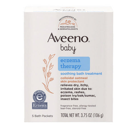 Aveeno, Baby Soothing Bath Treatment, Fragrance Free 5 pkts Aveeno