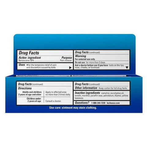 Pain Relieving Ointment Benzocaine 20% Maximum Strength 1 Oz by Boil-Ease Boil-Ease