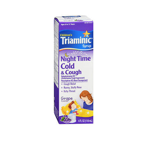 Novartis Consm Hlth Inc, Triaminic Childrens Night Time Cold Cough Syrup, Grape 4 Oz Triaminic