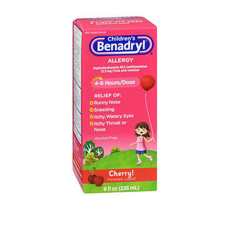 Benadryl, Childrens Allergy Liquid, Cherry 8 oz Benadryl