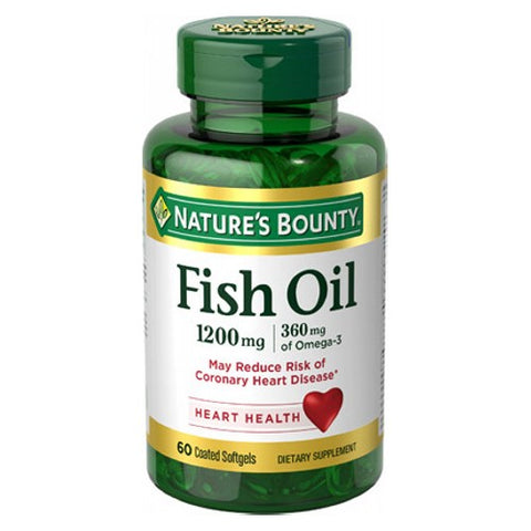 Nature's Bounty, Natures Bounty Odorless Fish Oil, 1200 mg, 60 tabs Nature's Bounty