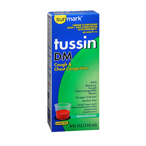 Sunmark, Tussin Dm Cough & Chest Congestion Liquid, 4 oz Sunmark
