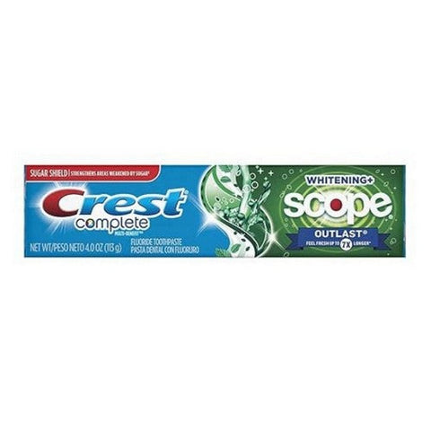 Crest, Extra White Plus Scope Outlast Toothpaste, Long Lasting Mint 4 oz Crest